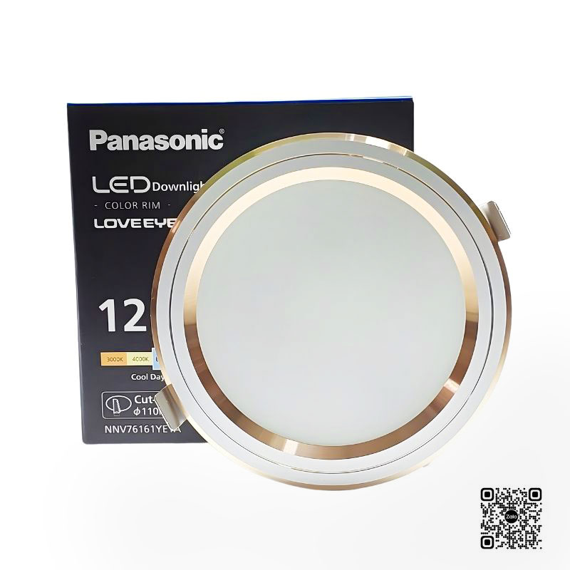 Đèn LED Âm Trần Panasonic Color Rim NNV76161YE1A Viền Vàng 12W | Đơn Sắc